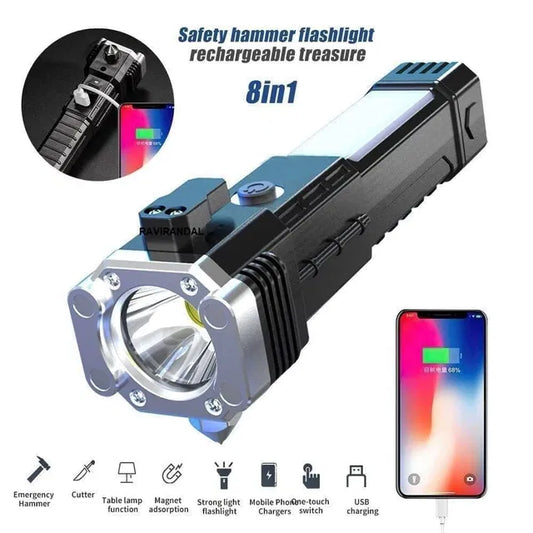 8-in-1 Tactical Emergency Flashlight