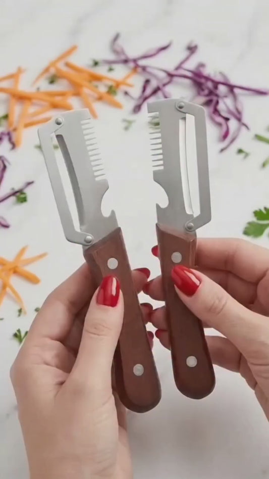 Precision Ergonomic Wooden Peeler